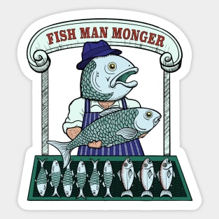 Fish Man Monger Sticker